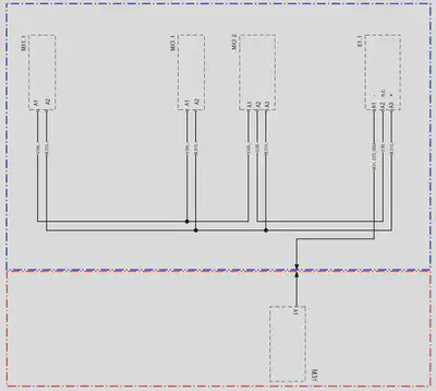 System schematic example with two parts